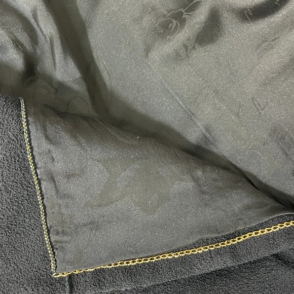 CHANEL $6500 NAVY TWEED BLAZER W/GOLD/BRONZE TRIM - Picture 11 of 12